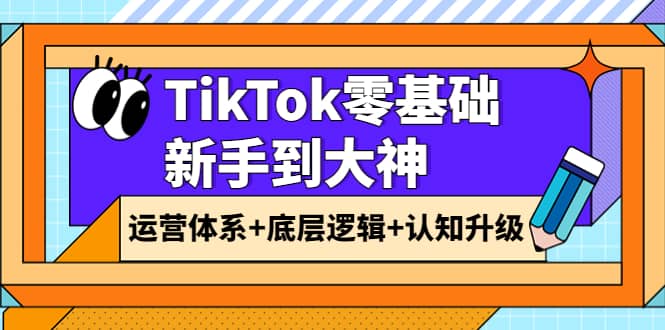 TikTok零基础新手到大神：运营体系 底层逻辑 认知升级（9节系列课） 第1张