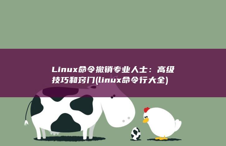 Linux 命令撤销专业人士：高级技巧和窍门 (linux命令行大全)