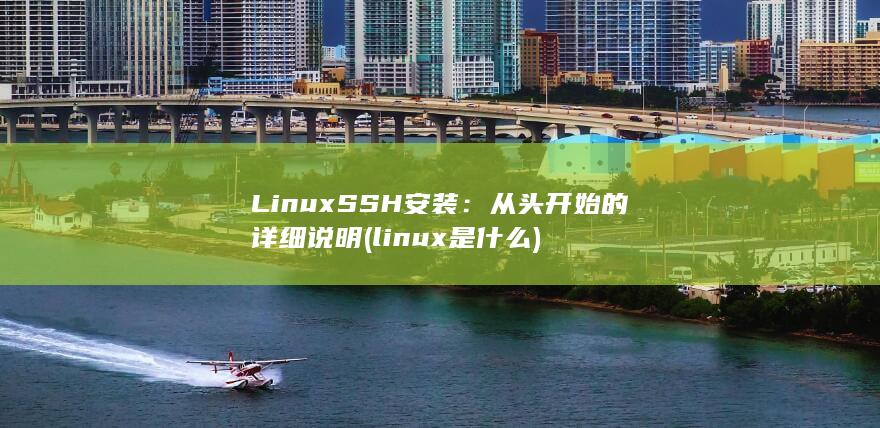 Linux SSH 安装：从头开始的详细说明 (linux是什么)