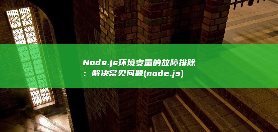 Node.js 环境变量的故障排除：解决常见问题 (node.js) 第1张